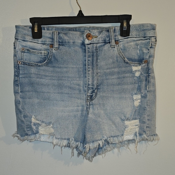 American Eagle Outfitters Pants - American Eagle Outfitters Light Wash Distressed Jean Shorts